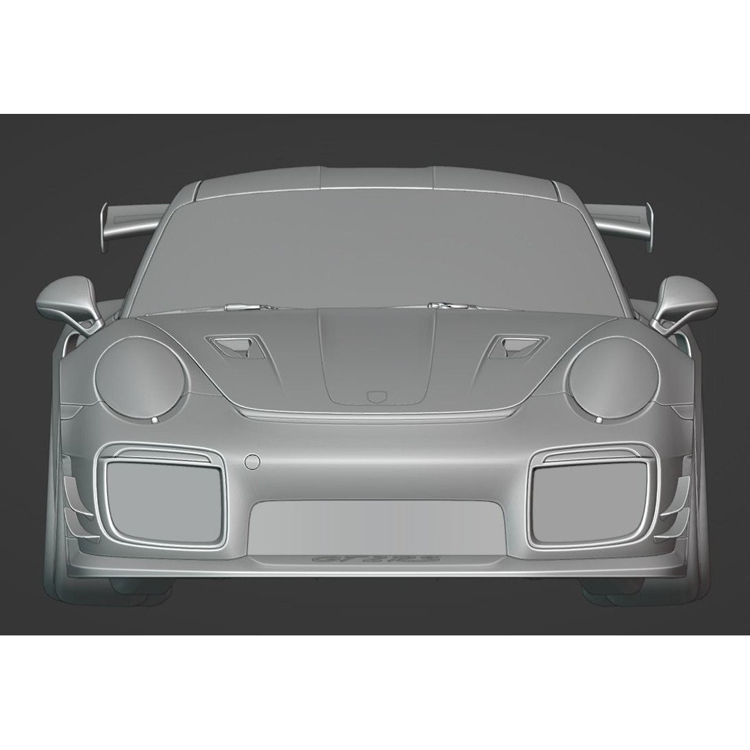 Porsche GT2 RS 3D Model – High Poly Racing Car, FBX, Game Ready - View 8