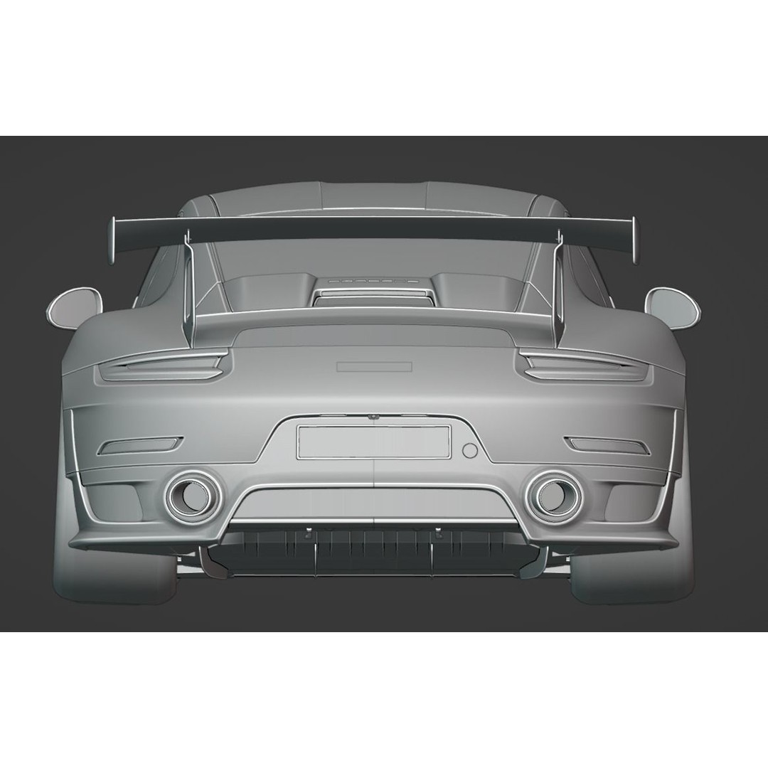 Porsche GT2 RS 3D Model – High Poly Racing Car, FBX, Game Ready - View 9
