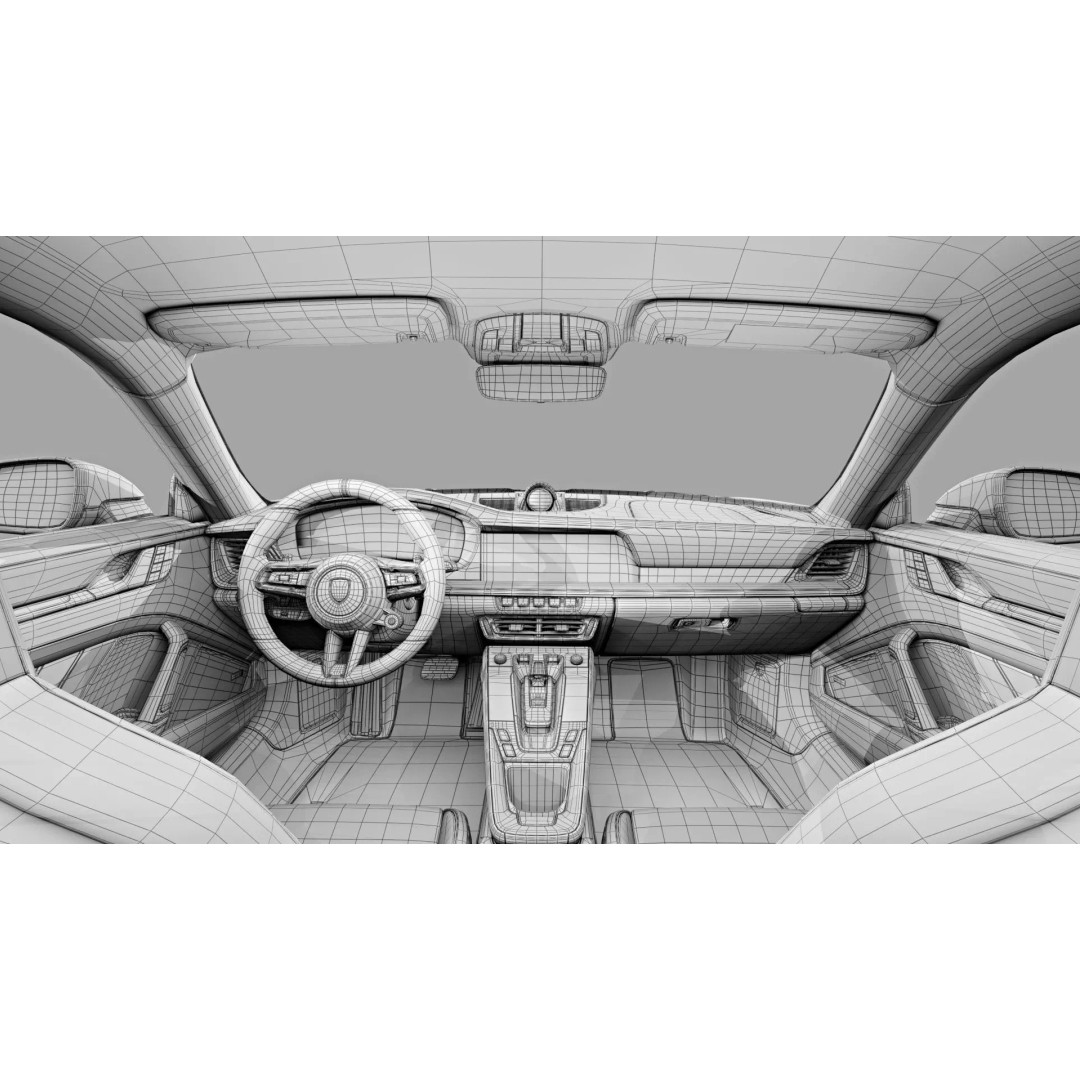 2026 Porsche 911 Turbo S 3D Model – High Poly Game Ready Asset, FBX - View 35