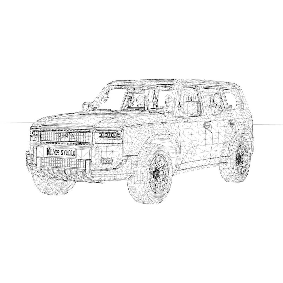2024 Toyota Prado 3D Model – High Poly Game-Ready Asset, OBJ, C4D