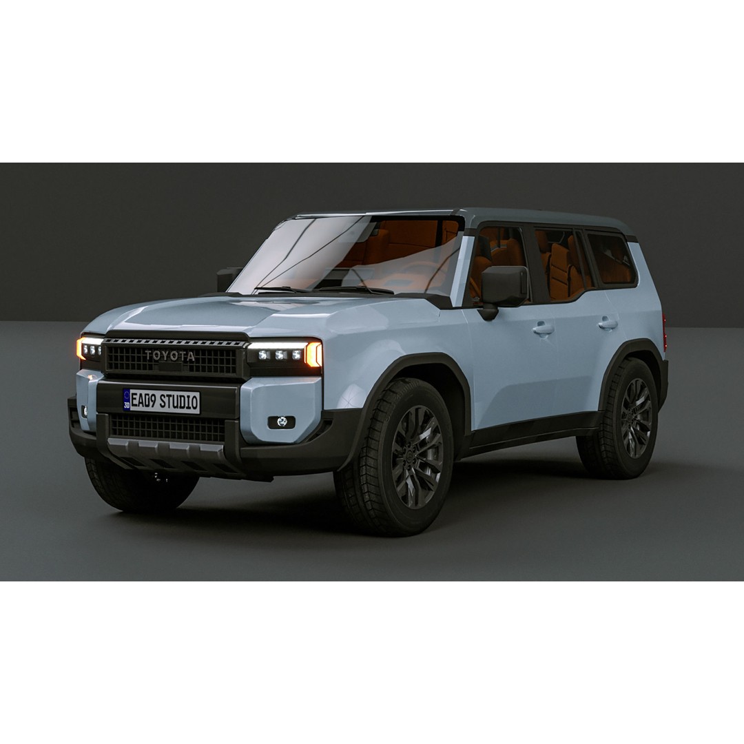 2024 Toyota Prado 3D Model – High Poly Game-Ready Asset, OBJ, C4D - View 10