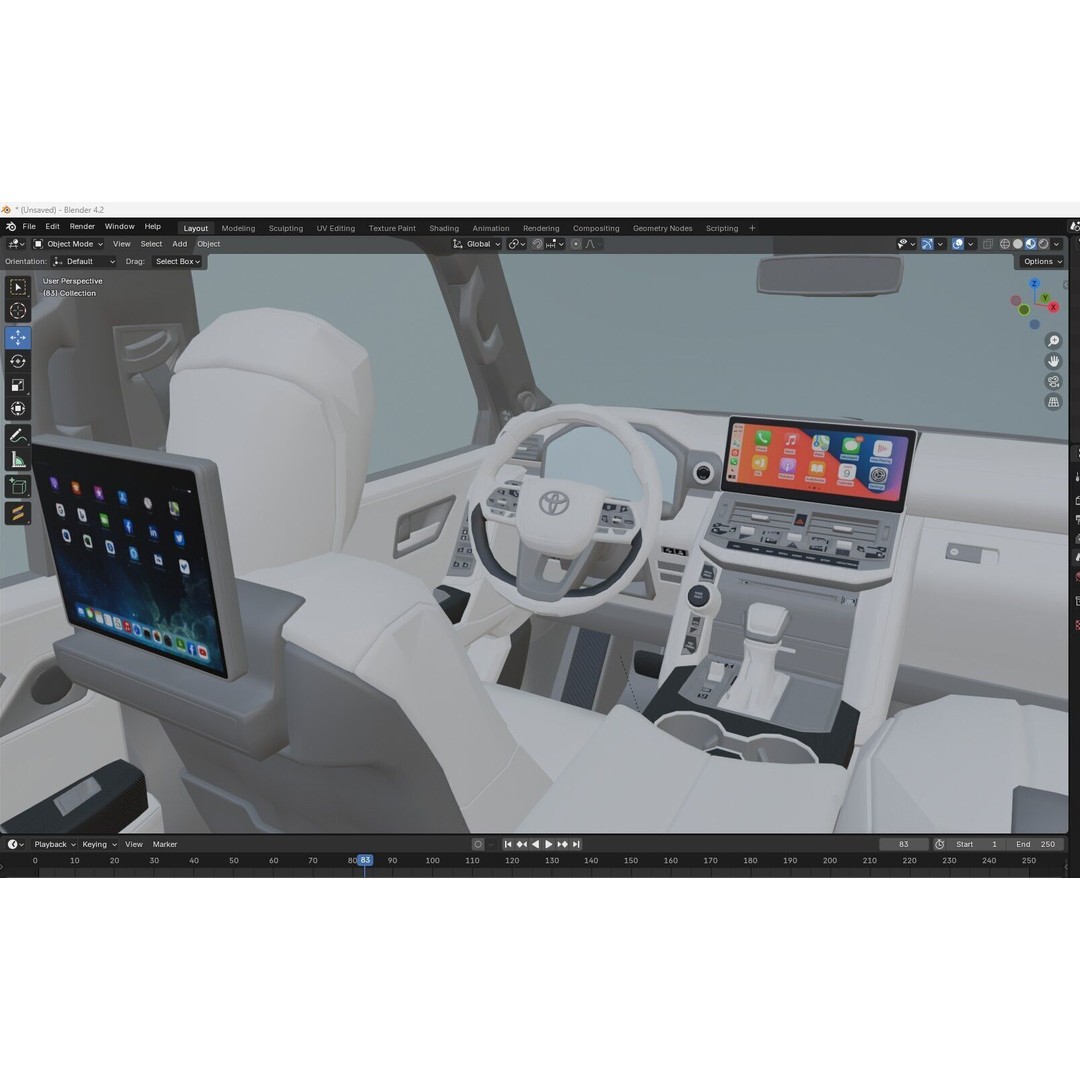 2024 Toyota Prado 3D Model – High Poly Game-Ready Asset, OBJ, C4D - View 11