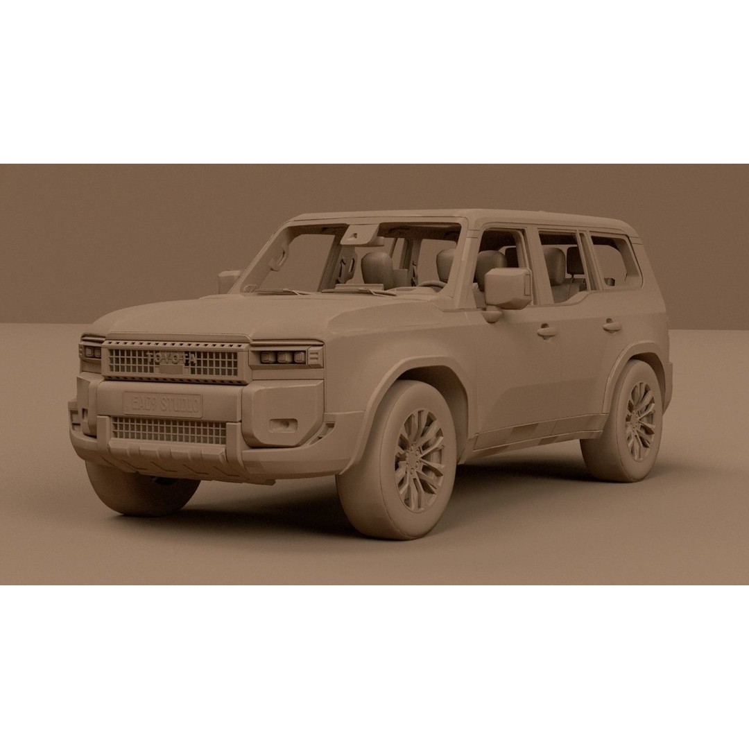 2024 Toyota Prado 3D Model – High Poly Game-Ready Asset, OBJ, C4D - View 12