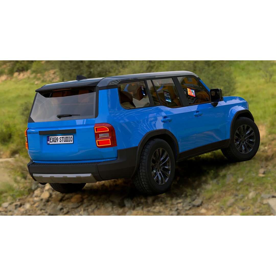 2024 Toyota Prado 3D Model – High Poly Game-Ready Asset, OBJ, C4D - View 4