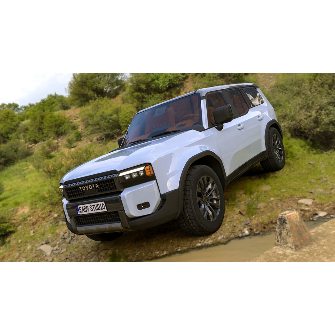 2024 Toyota Prado 3D Model – High Poly Game-Ready Asset, OBJ, C4D - View 5