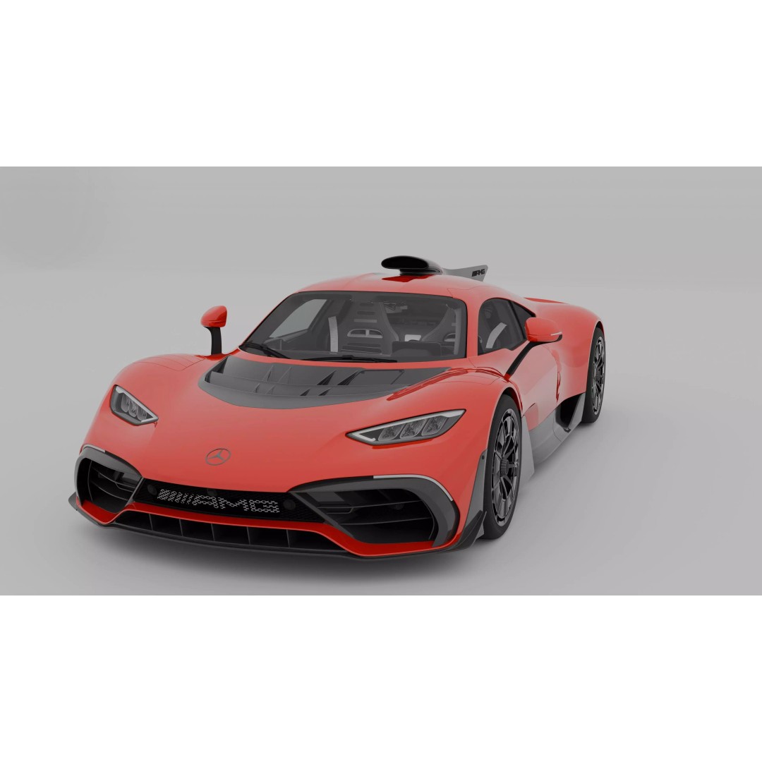 Mercedes-AMG One 3D Model – Hypercar with Photorealistic Textures, FBX/OBJ - View 2