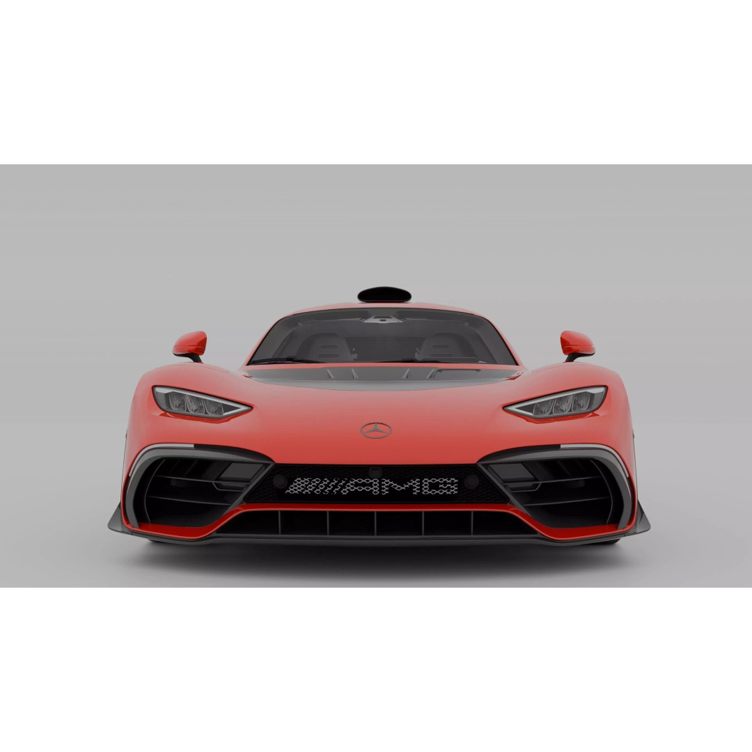 Mercedes-AMG One 3D Model – Hypercar with Photorealistic Textures, FBX/OBJ - View 4