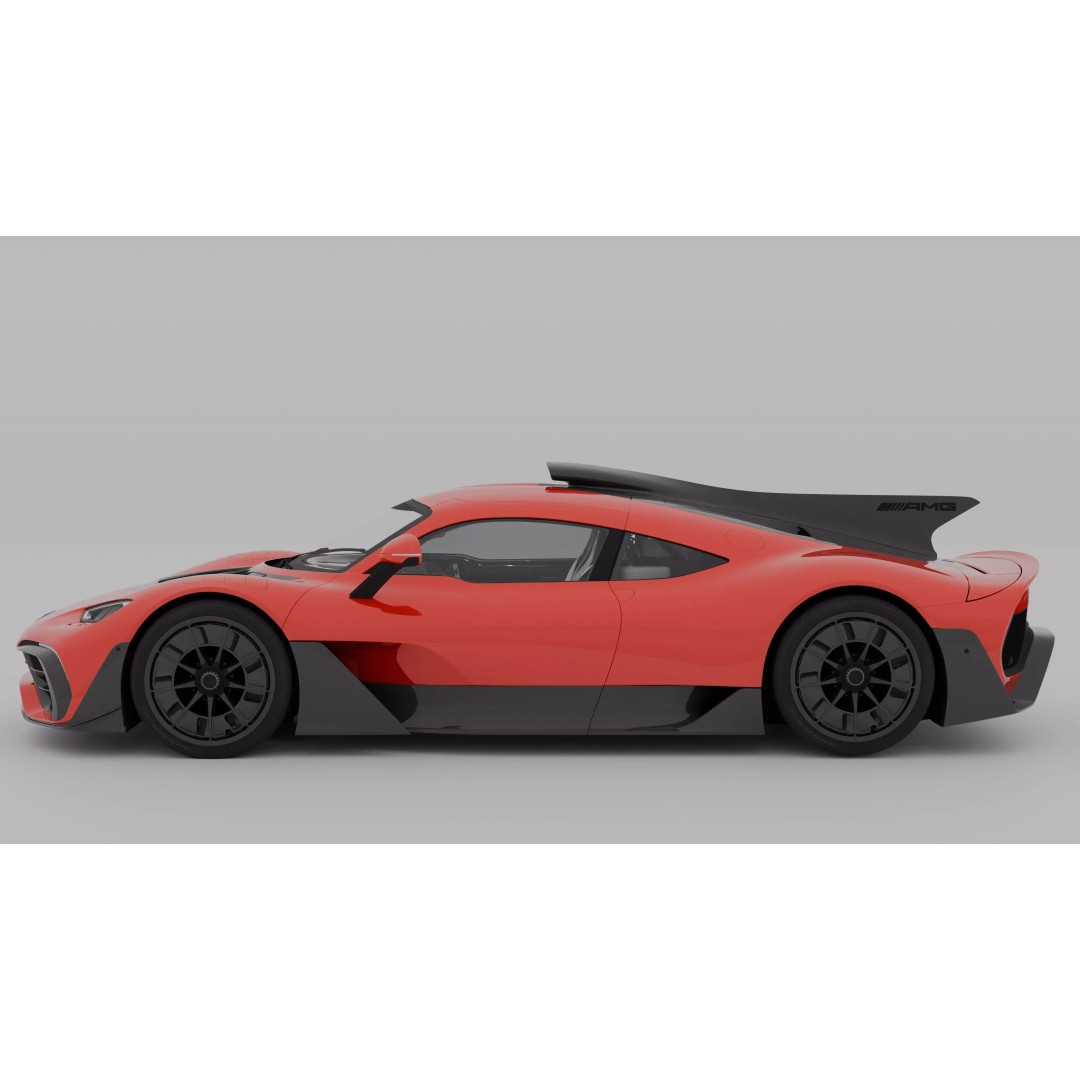 Mercedes-AMG One 3D Model – Hypercar with Photorealistic Textures, FBX/OBJ - View 7