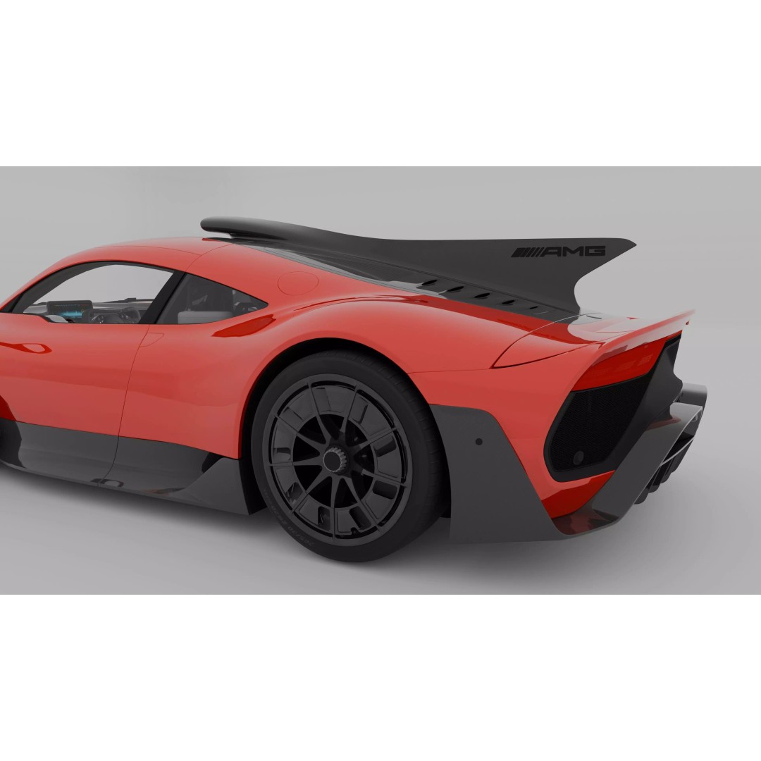 Mercedes-AMG One 3D Model – Hypercar with Photorealistic Textures, FBX/OBJ - View 9