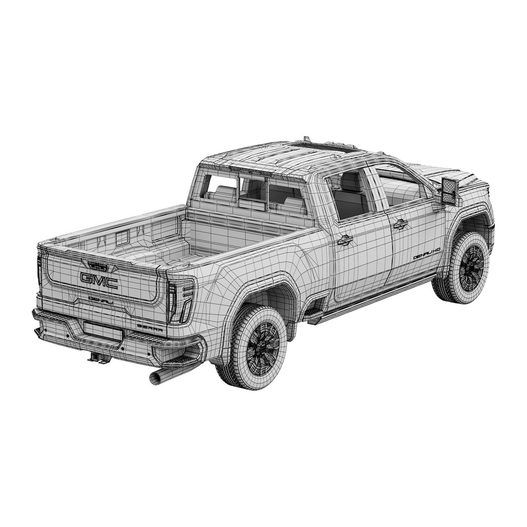 GMC Sierra Denali 2500HD 2025 3D Model – High Poly Game Asset, FBX