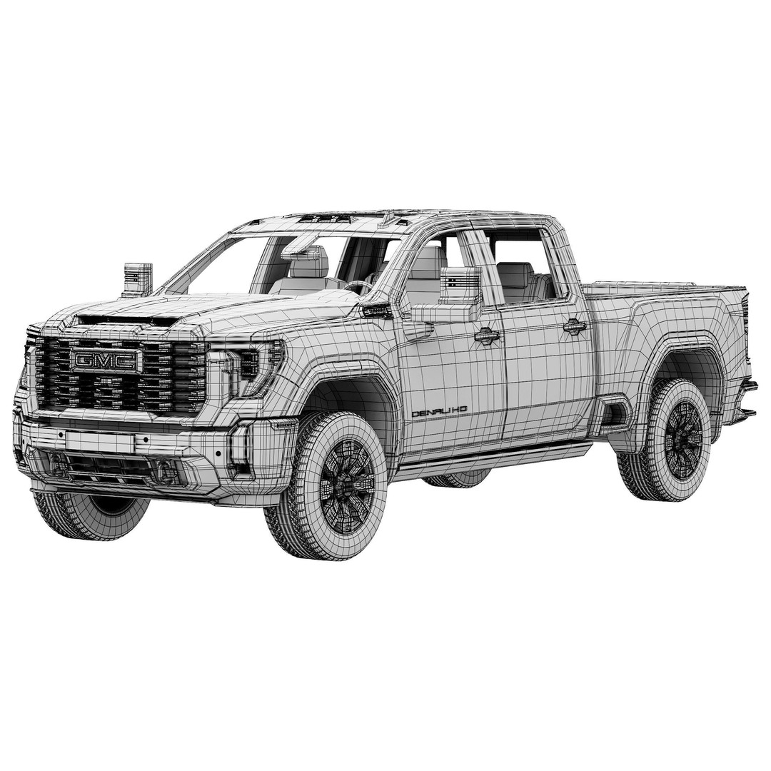GMC Sierra Denali 2500HD 2025 3D Model – High Poly Game Asset, FBX - View 15