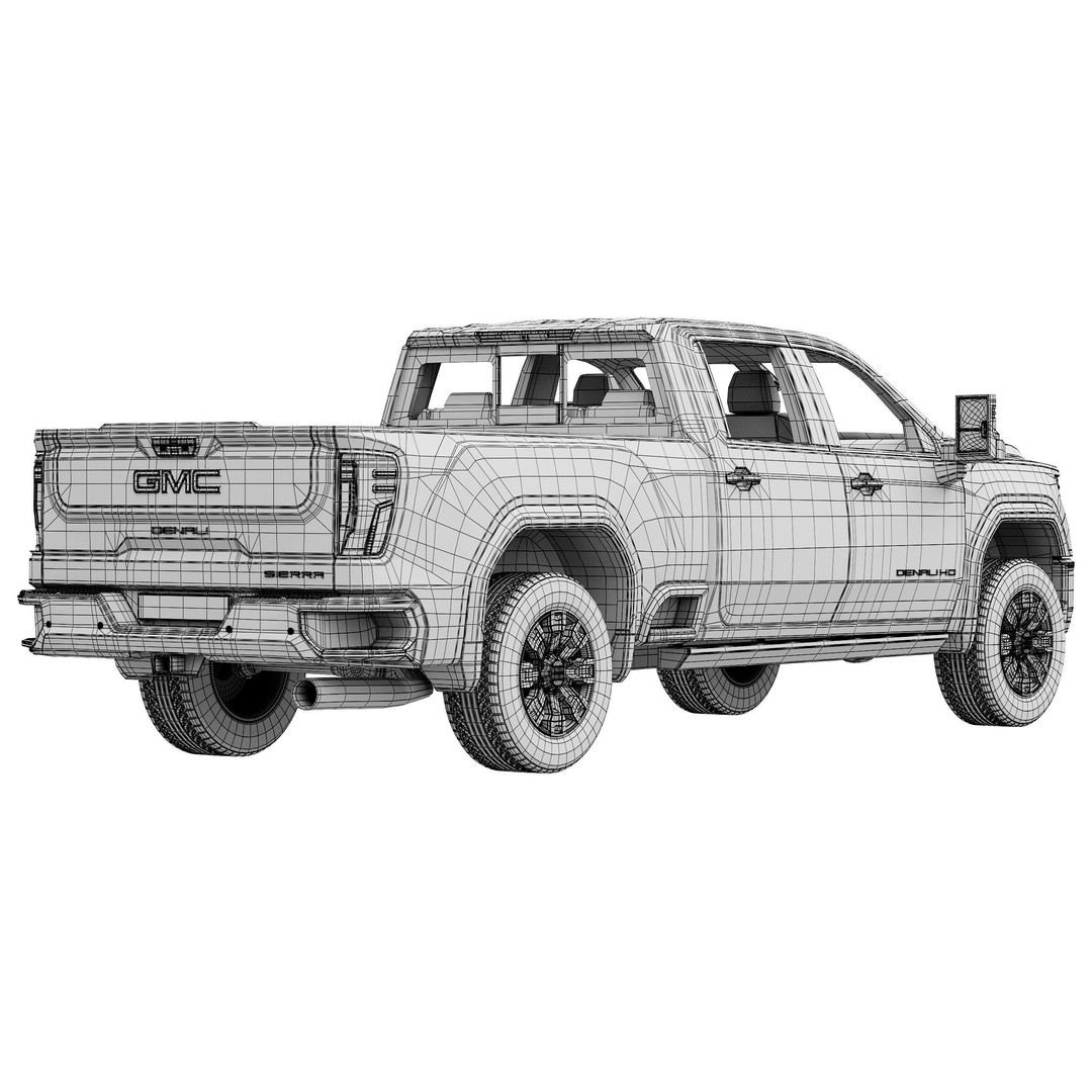 GMC Sierra Denali 2500HD 2025 3D Model – High Poly Game Asset, FBX - View 18