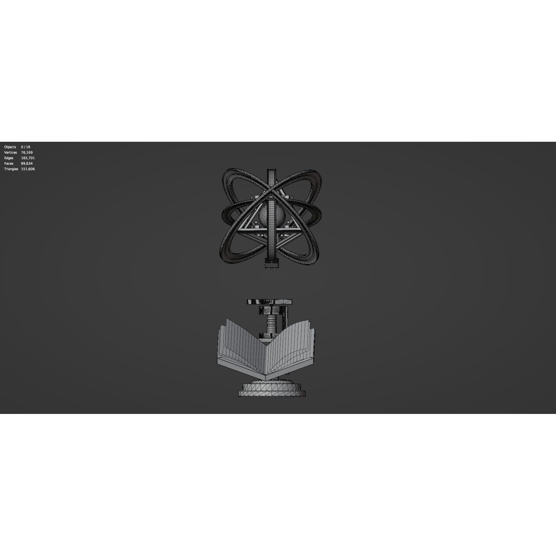 Stylized Fantasy Astrolabe - PBR 3D Model