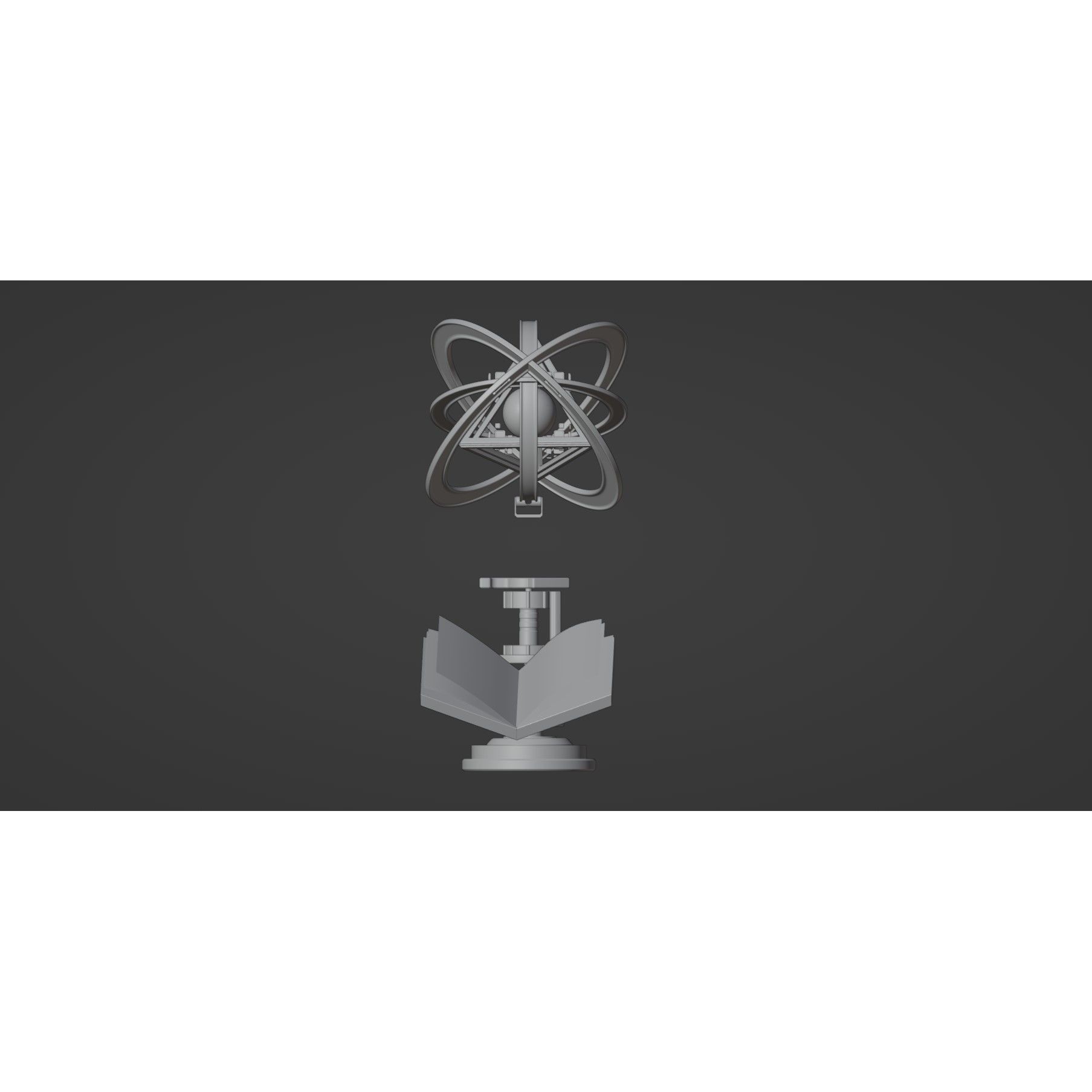 Stylized Fantasy Astrolabe - PBR 3D Model - View 10