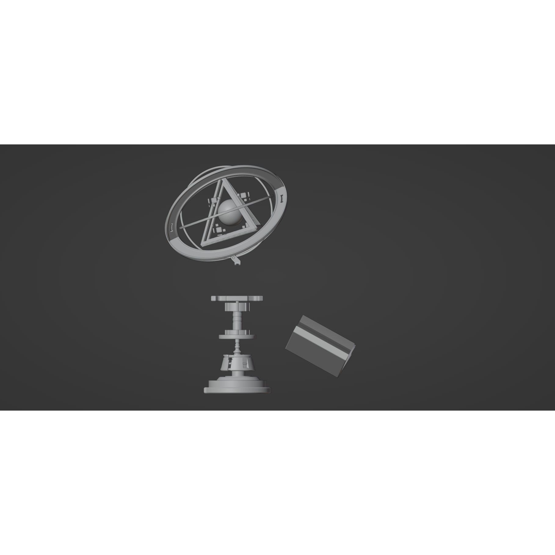 Stylized Fantasy Astrolabe - PBR 3D Model - View 11