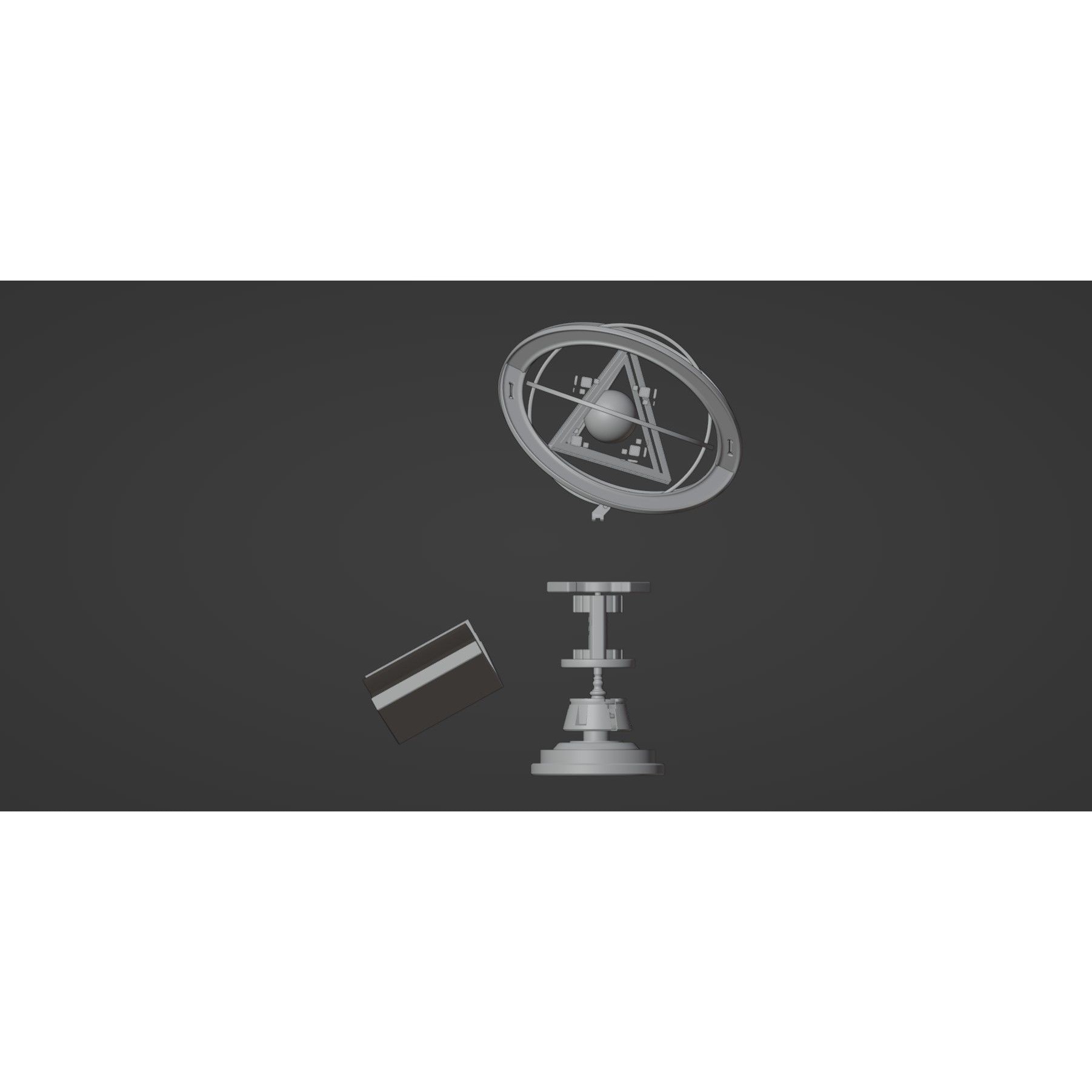 Stylized Fantasy Astrolabe - PBR 3D Model - View 13