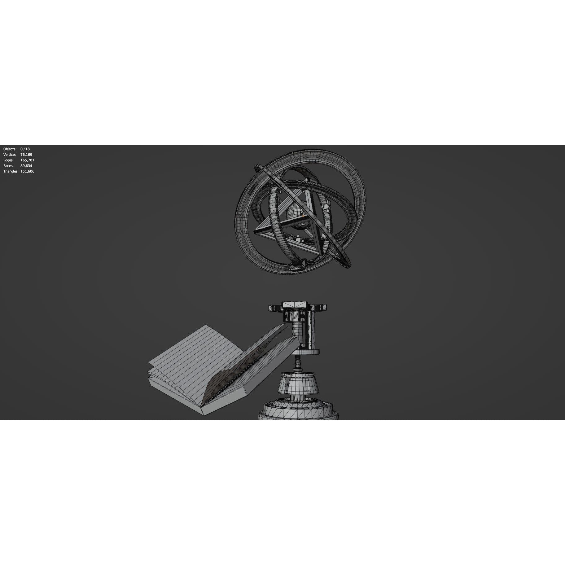 Stylized Fantasy Astrolabe - PBR 3D Model - View 17