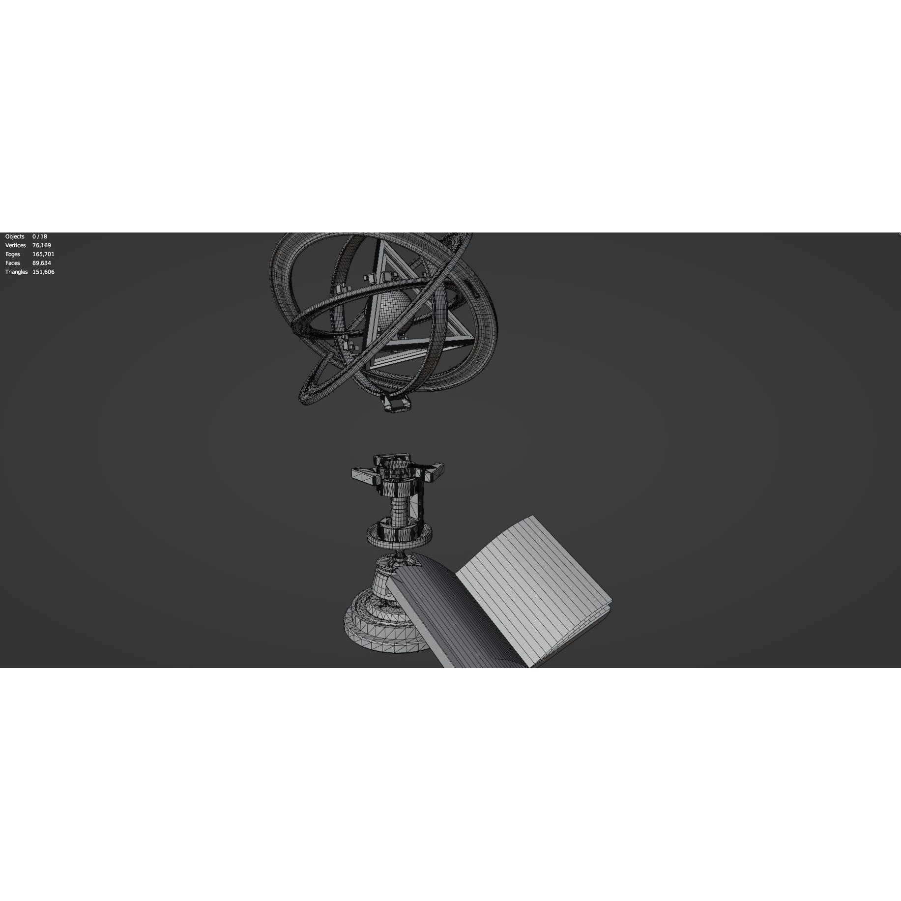 Stylized Fantasy Astrolabe - PBR 3D Model - View 18