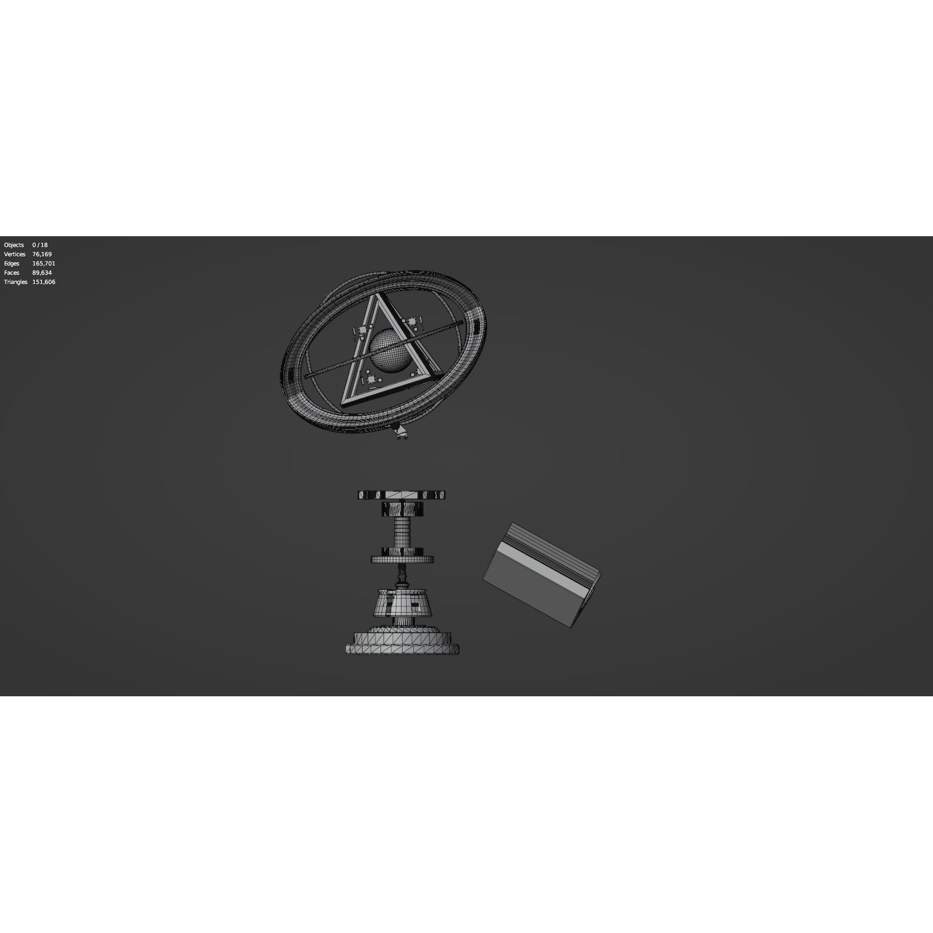 Stylized Fantasy Astrolabe - PBR 3D Model - View 19