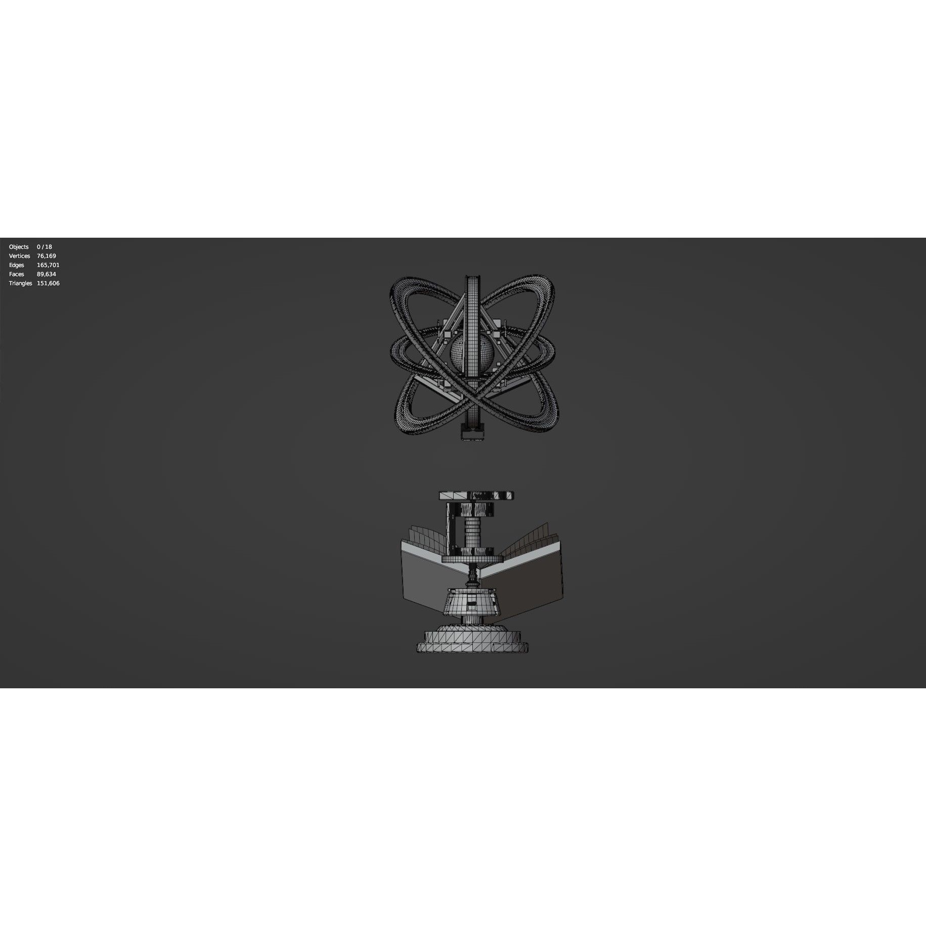 Stylized Fantasy Astrolabe - PBR 3D Model - View 20