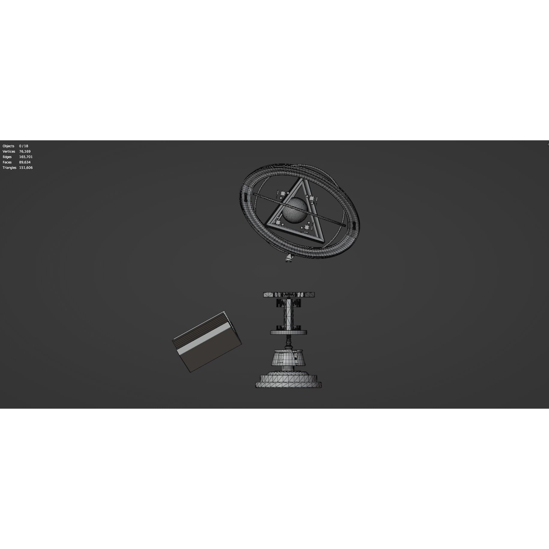 Stylized Fantasy Astrolabe - PBR 3D Model - View 21