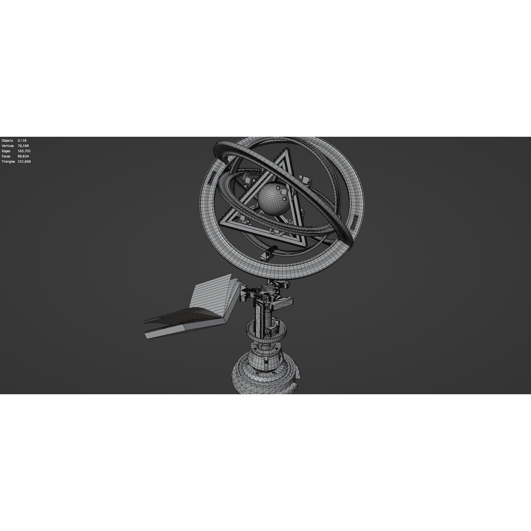 Stylized Fantasy Astrolabe - PBR 3D Model - View 22