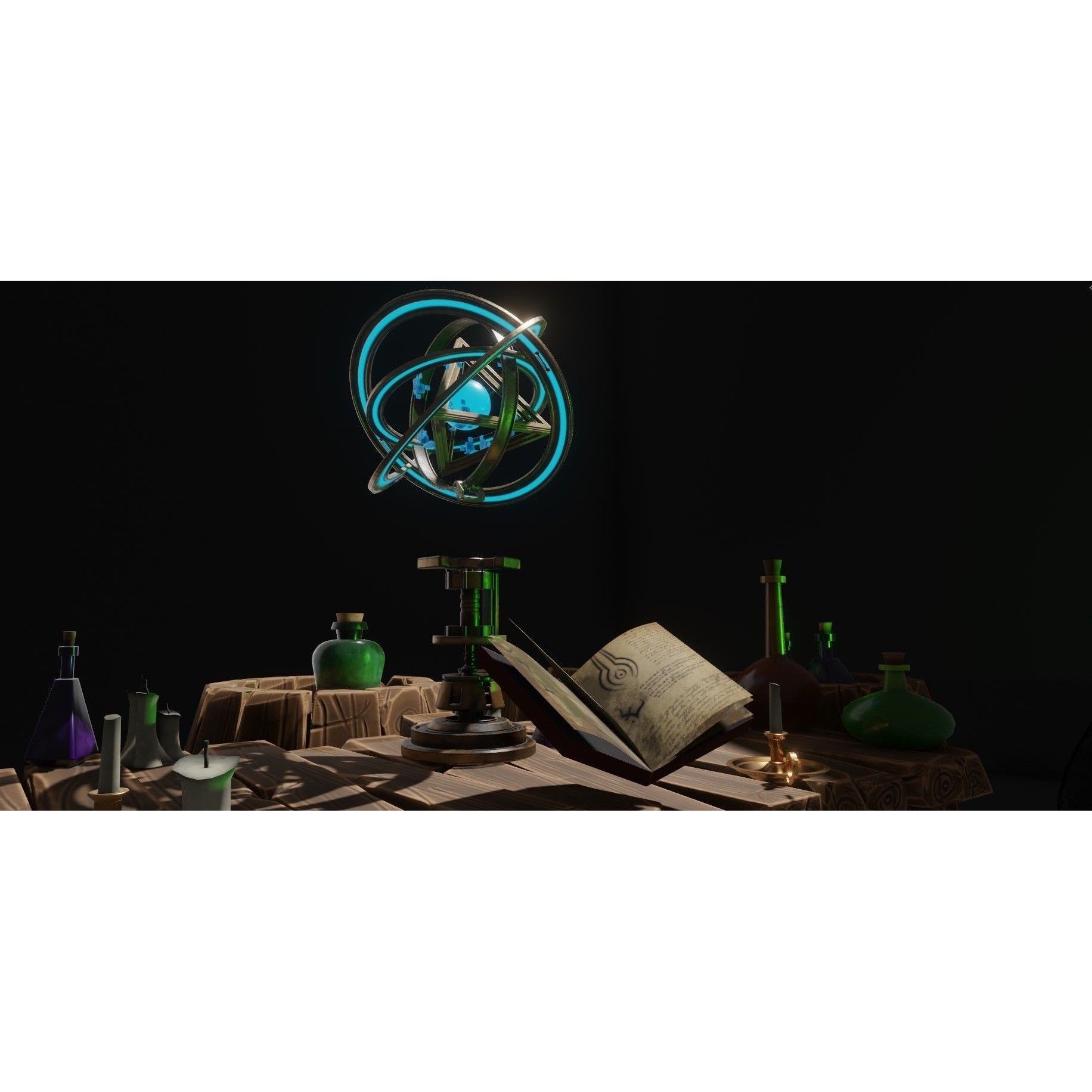 Stylized Fantasy Astrolabe - PBR 3D Model - View 4