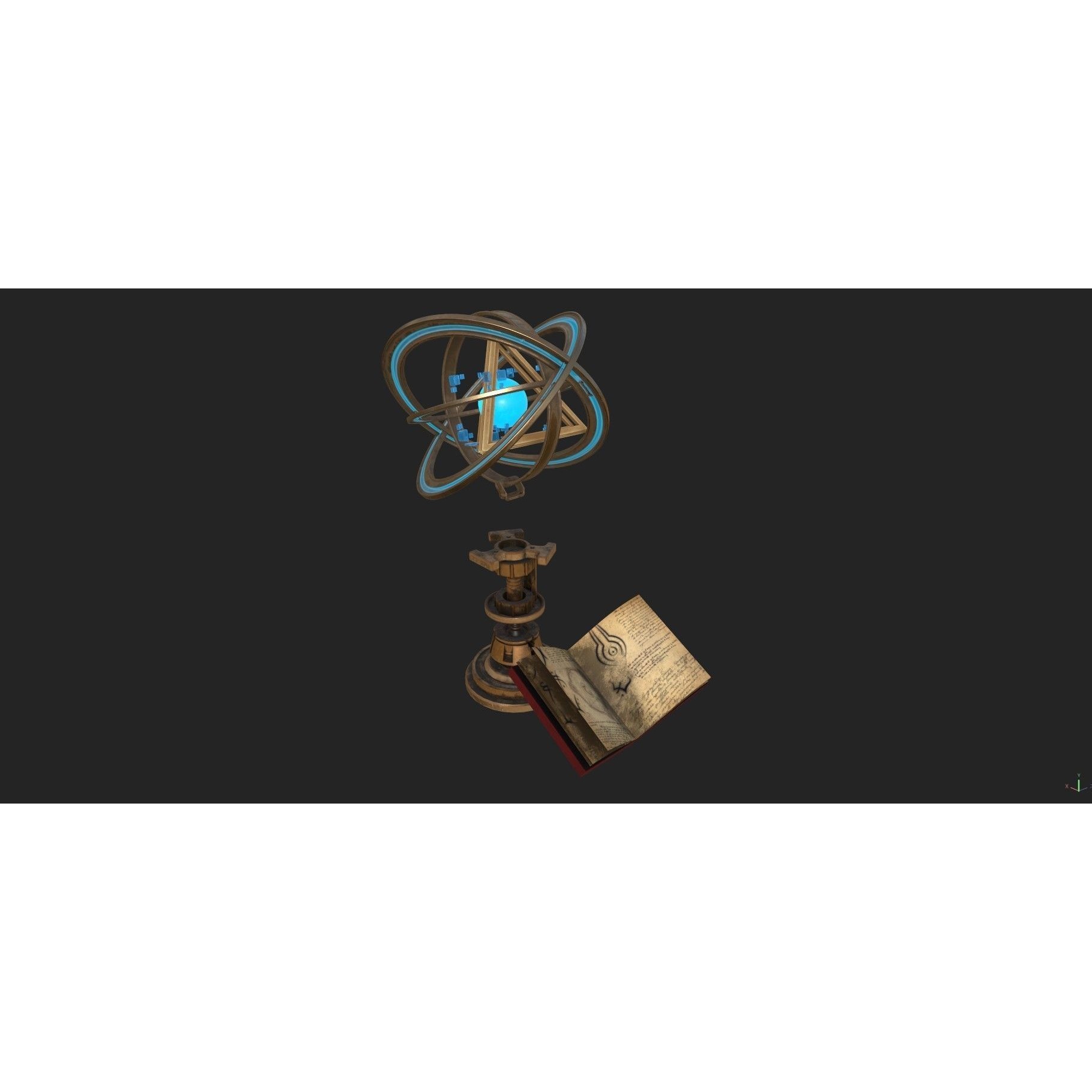 Stylized Fantasy Astrolabe - PBR 3D Model - View 5