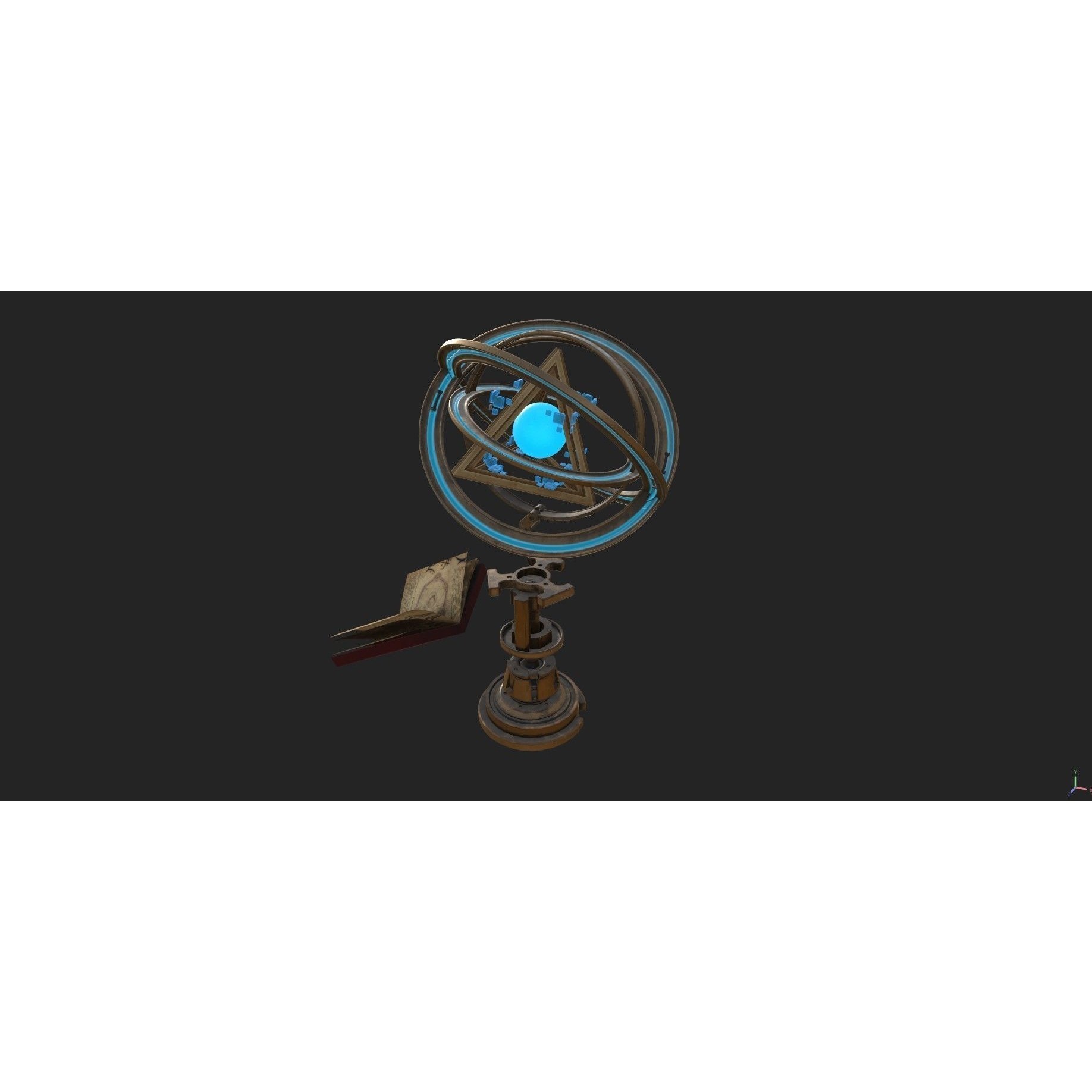 Stylized Fantasy Astrolabe - PBR 3D Model - View 7