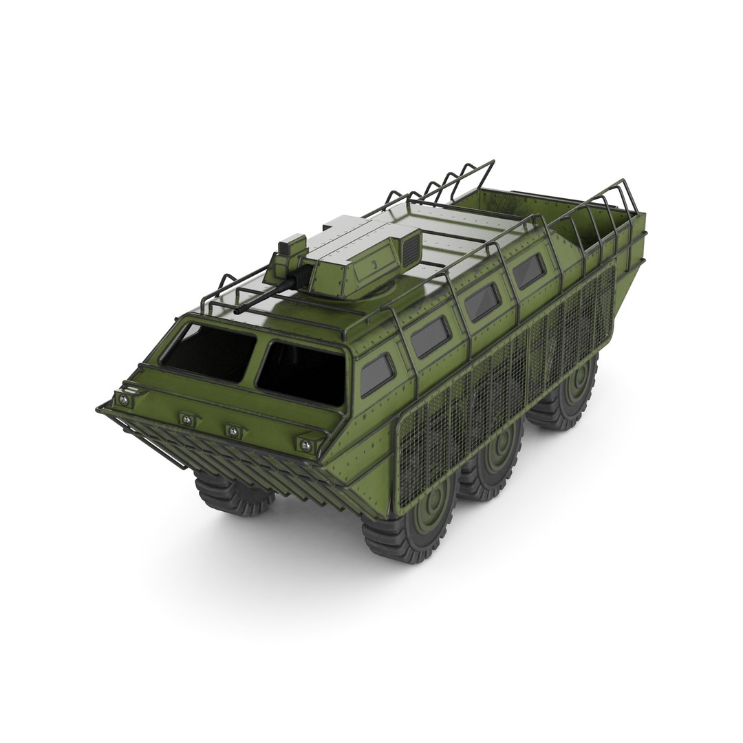 Amphibious ATV 3D Model – Historical Utility Vehicle, FBX