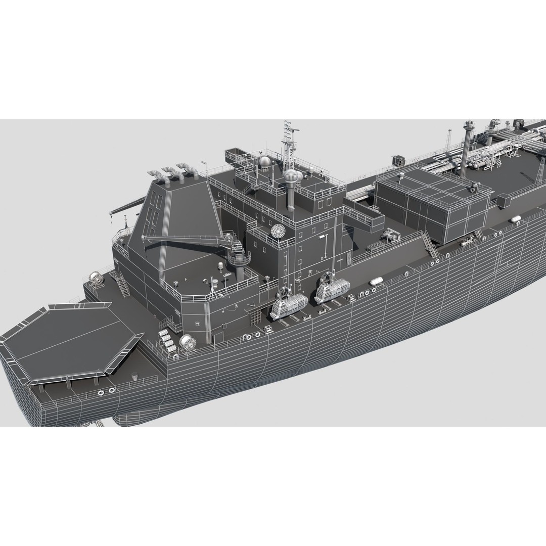 LNG Ship 3D Model – Realistic Vessel with PBR Textures, FBX & OBJ Formats - View 12