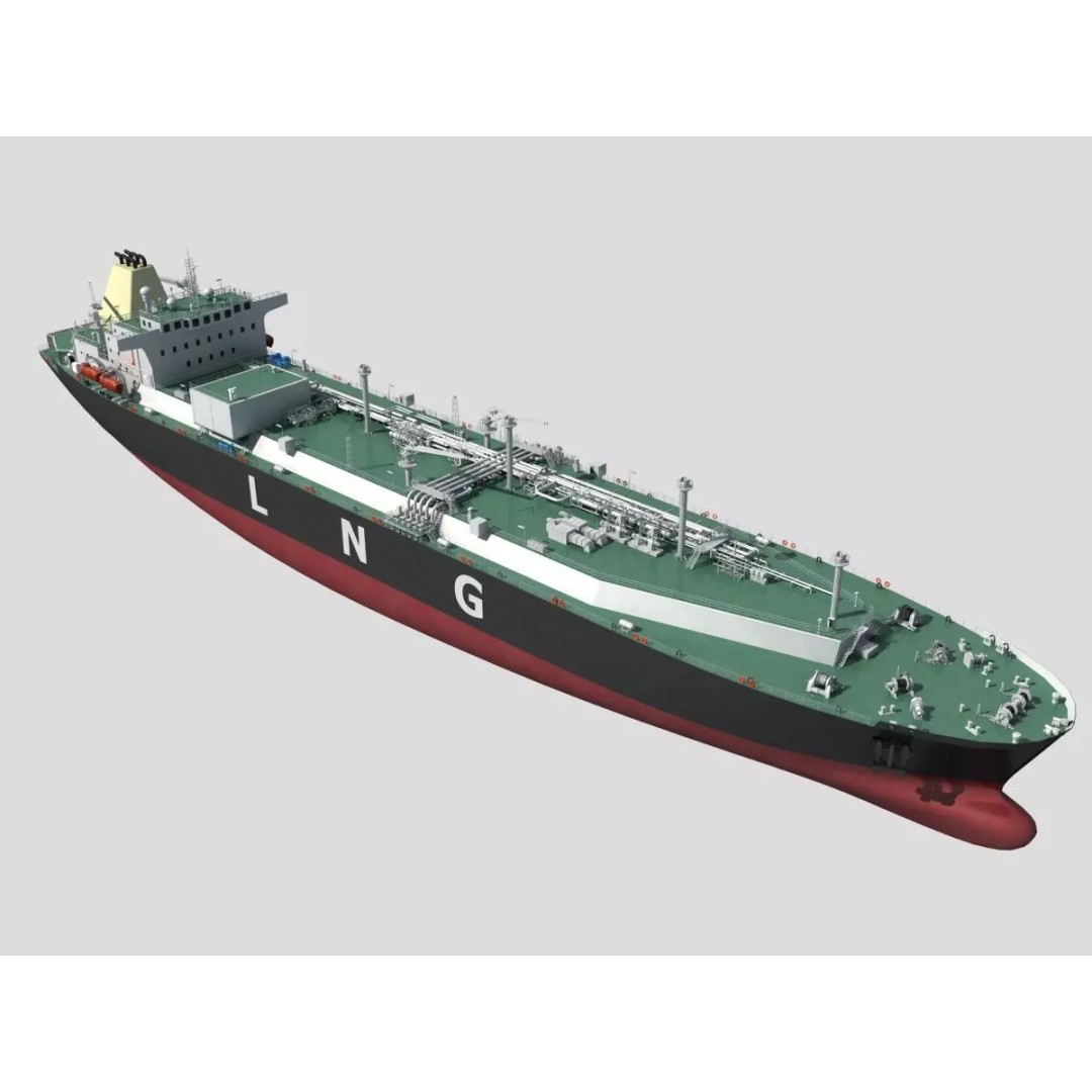 LNG Ship 3D Model – Realistic Vessel with PBR Textures, FBX & OBJ Formats - View 2
