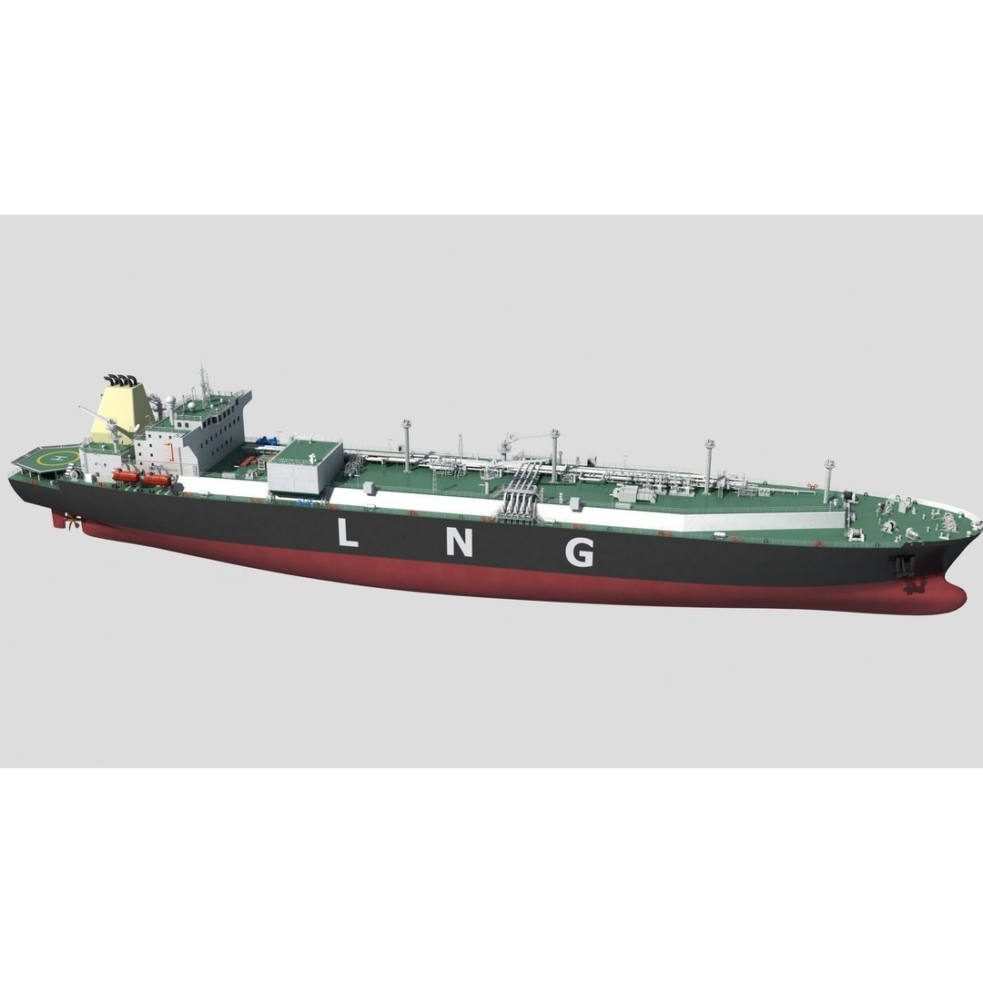 LNG Ship 3D Model – Realistic Vessel with PBR Textures, FBX & OBJ Formats - View 3