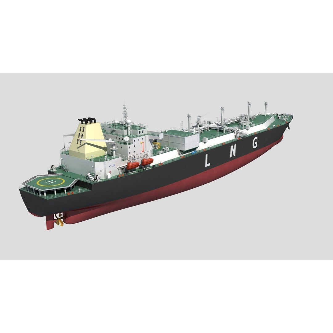 LNG Ship 3D Model – Realistic Vessel with PBR Textures, FBX & OBJ Formats - View 4