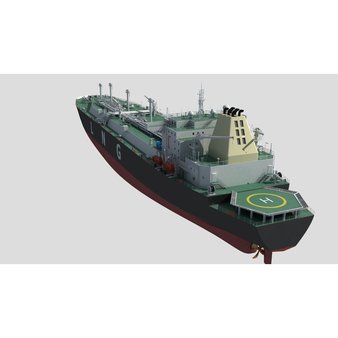 LNG Ship 3D Model – Realistic Vessel with PBR Textures, FBX & OBJ Formats - View 5