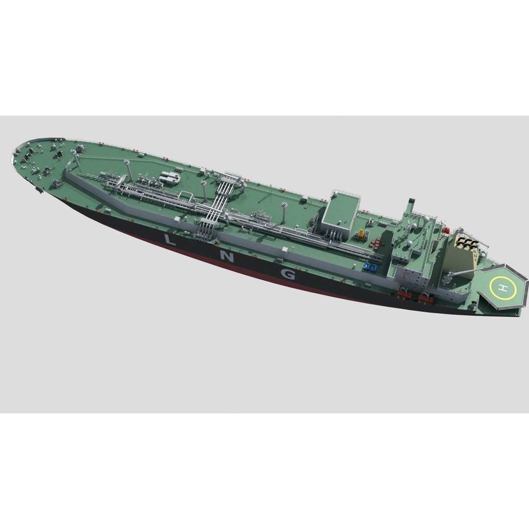 LNG Ship 3D Model – Realistic Vessel with PBR Textures, FBX & OBJ Formats - View 7