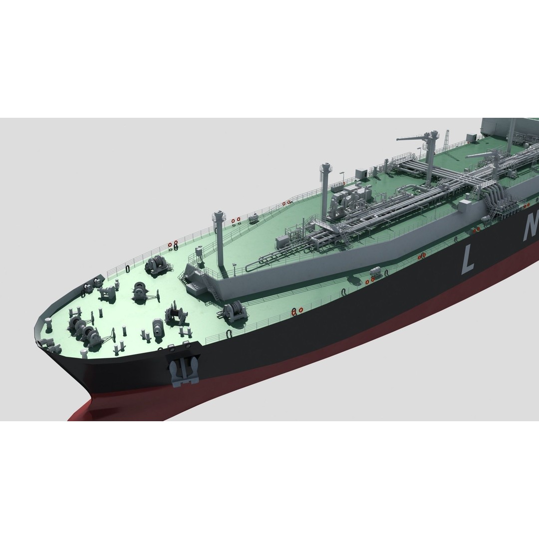 LNG Ship 3D Model – Realistic Vessel with PBR Textures, FBX & OBJ Formats - View 8
