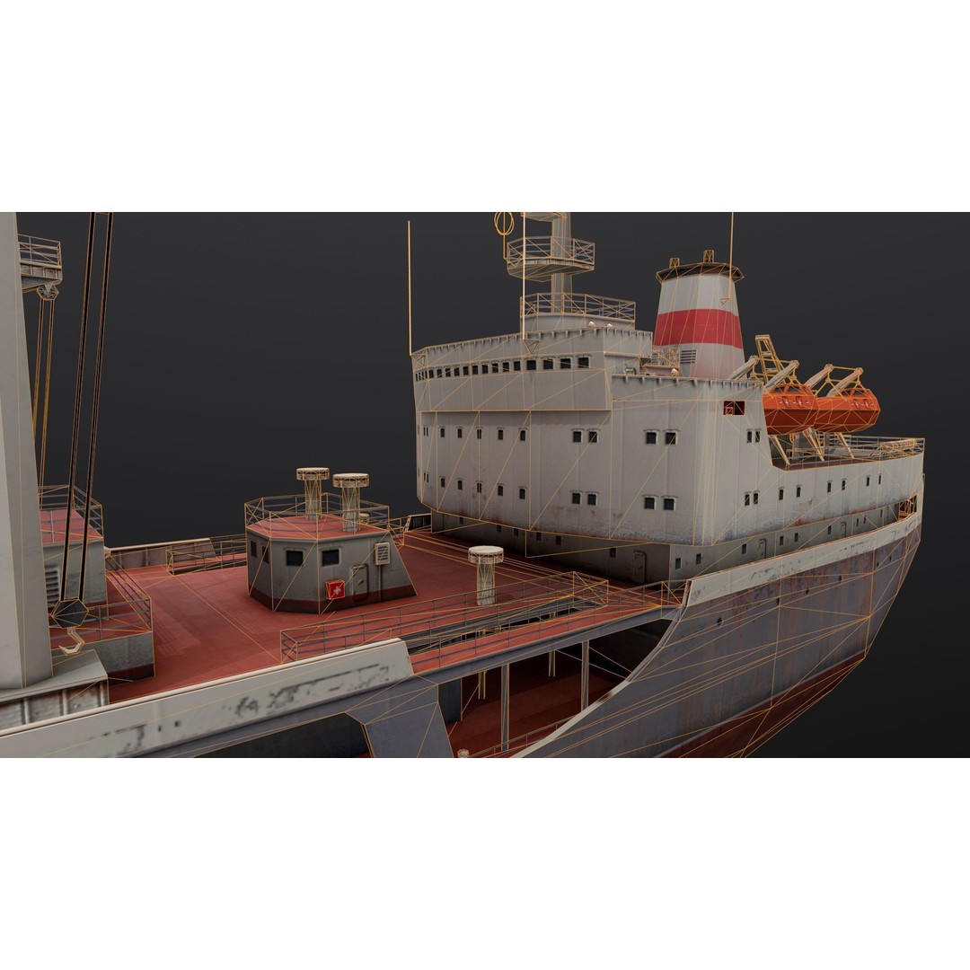 Chilikin Tanker 3D Model – Low Poly Industrial Watercraft, FBX