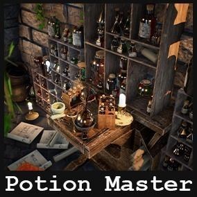 Potion Master - Low-Poly Game-Ready 3D Model