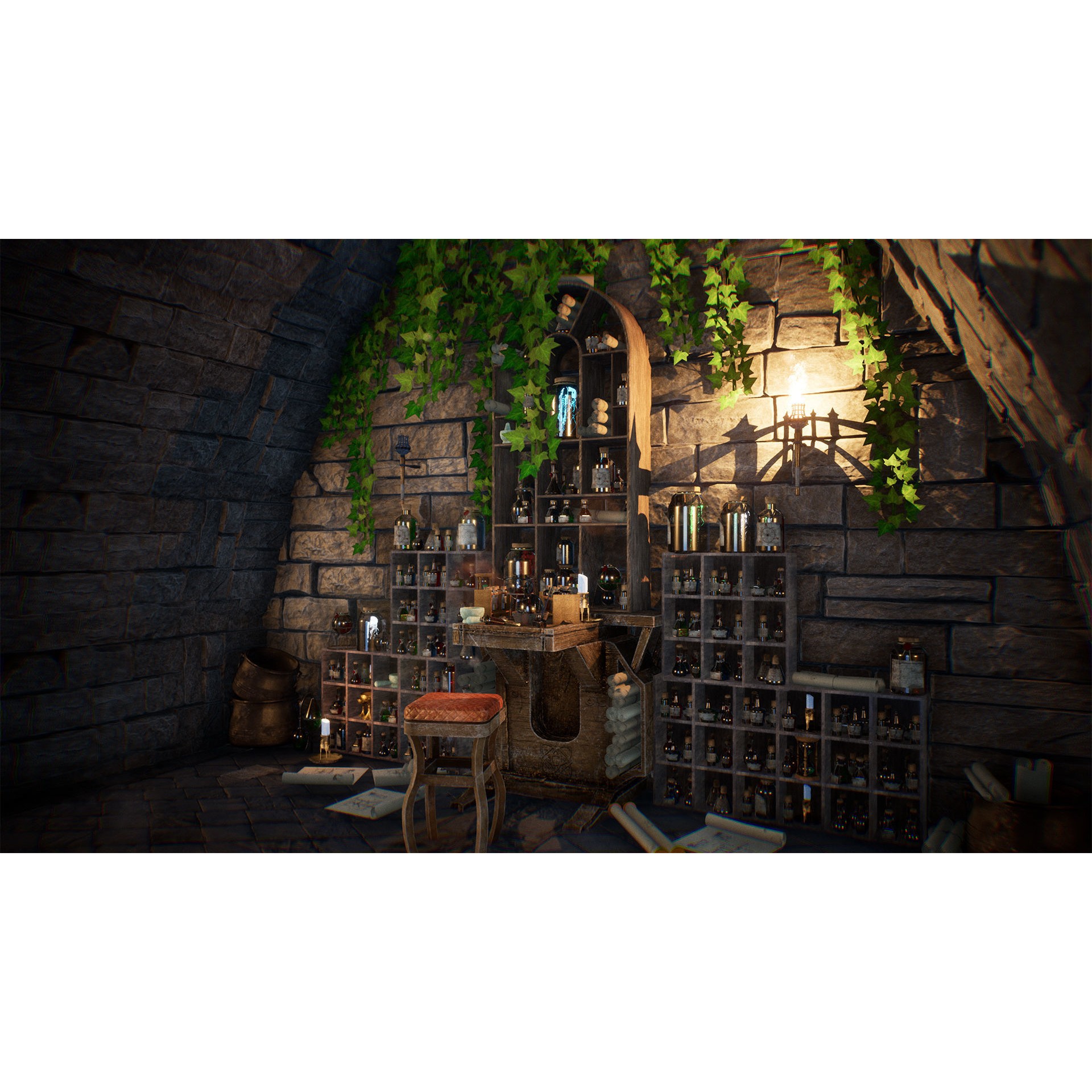 Potion Master - Low-Poly Game-Ready 3D Model - View 12