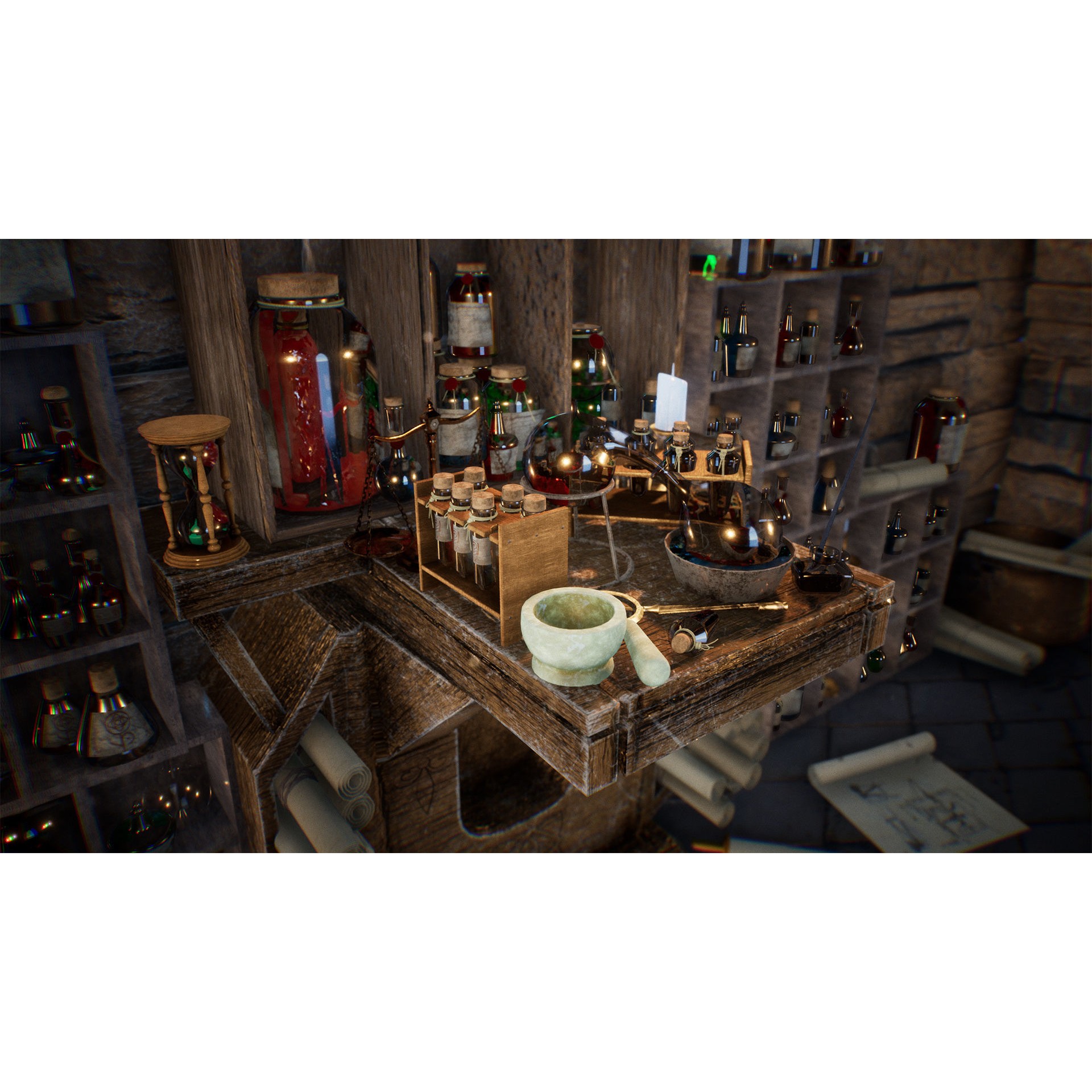 Potion Master - Low-Poly Game-Ready 3D Model - View 14