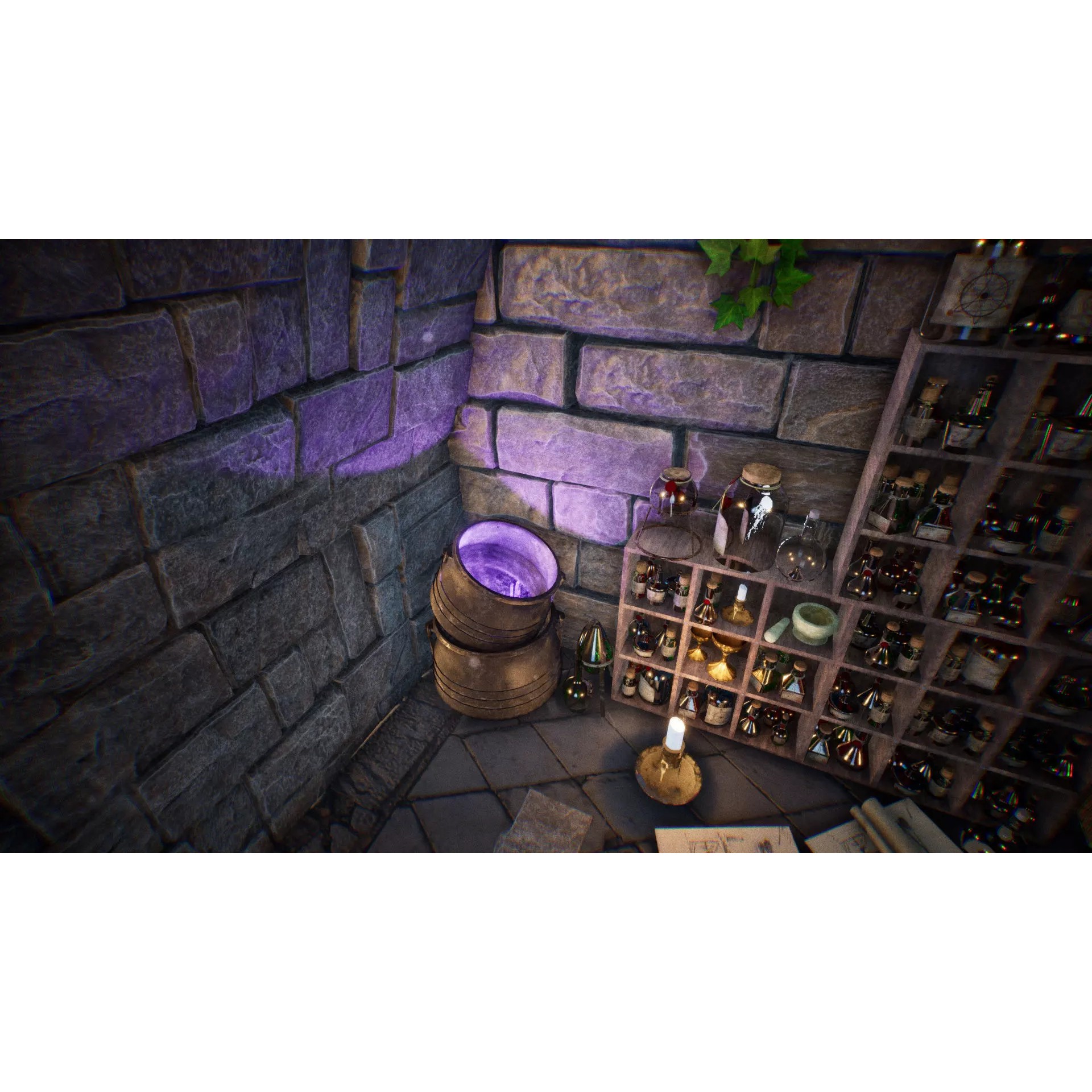 Potion Master - Low-Poly Game-Ready 3D Model - View 2