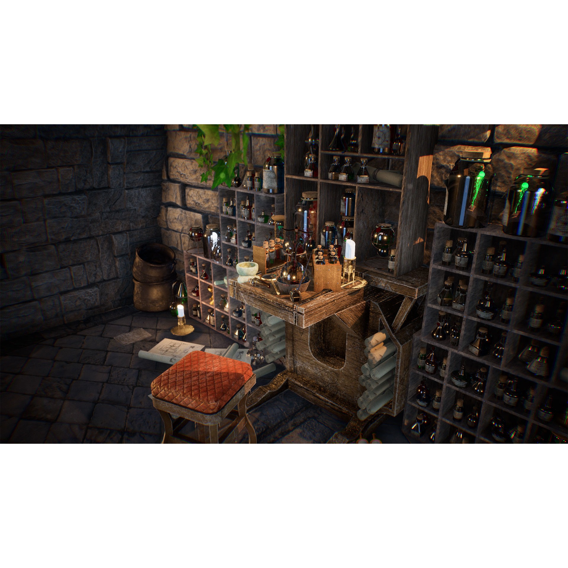 Potion Master - Low-Poly Game-Ready 3D Model - View 6