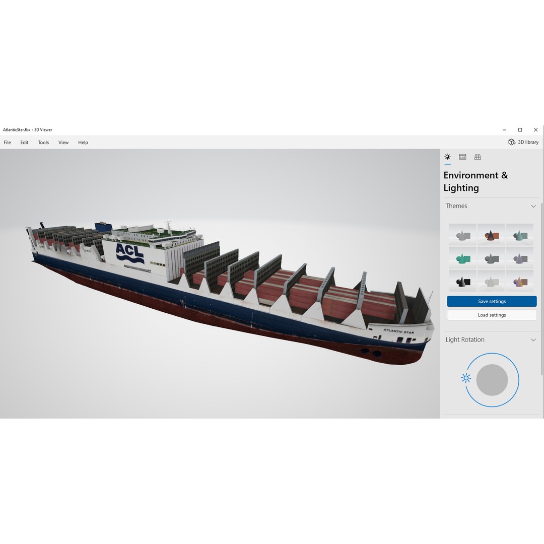 Ro-Ro Container Carrier 3D Model – Low Poly Industrial Vessel, FBX - View 8