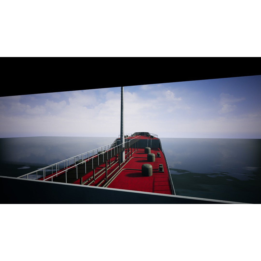 Tanker Ship 3D Model – Low Poly Game Asset, FBX, PBR, Rigged - View 20