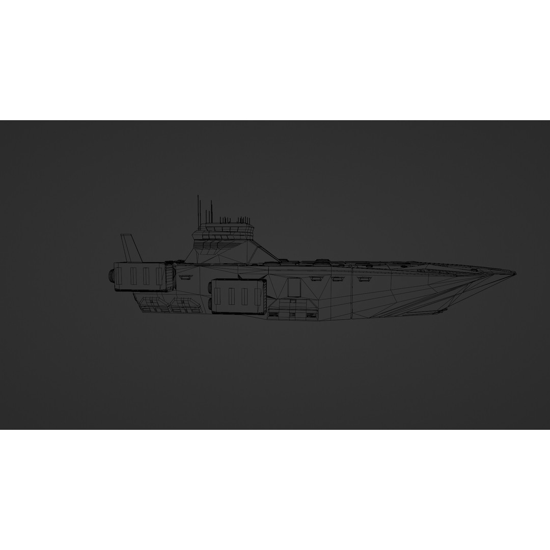Nomad Landing Ship 3D Model – Low Poly Military Watercraft, FBX - View 13