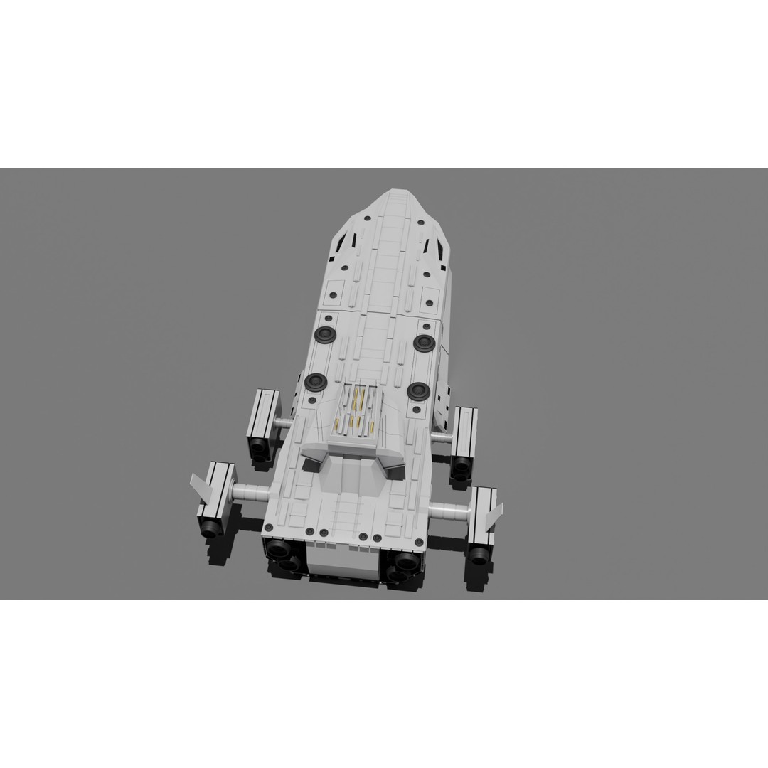 Nomad Landing Ship 3D Model – Low Poly Military Watercraft, FBX - View 6