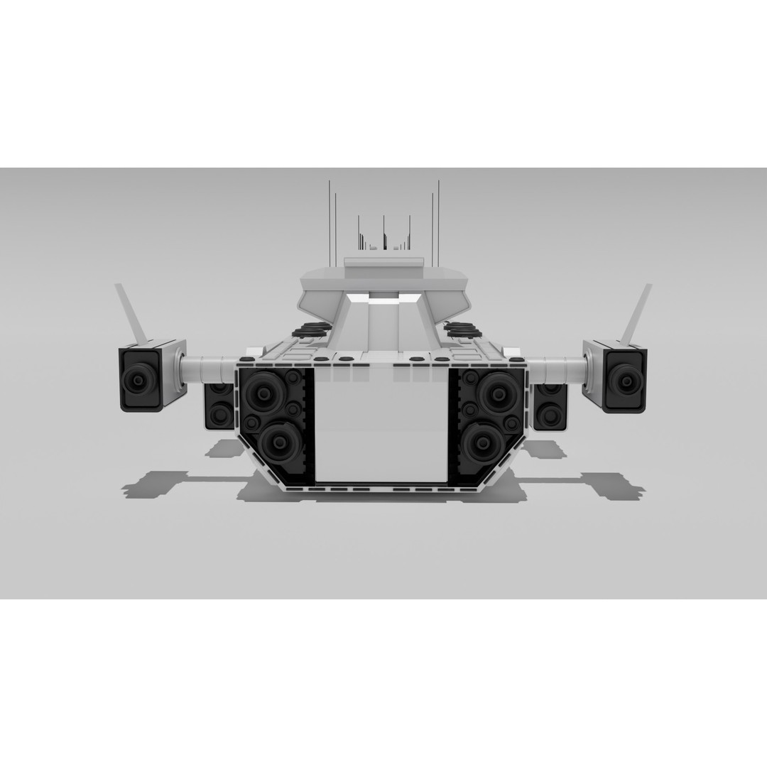 Nomad Landing Ship 3D Model – Low Poly Military Watercraft, FBX - View 8