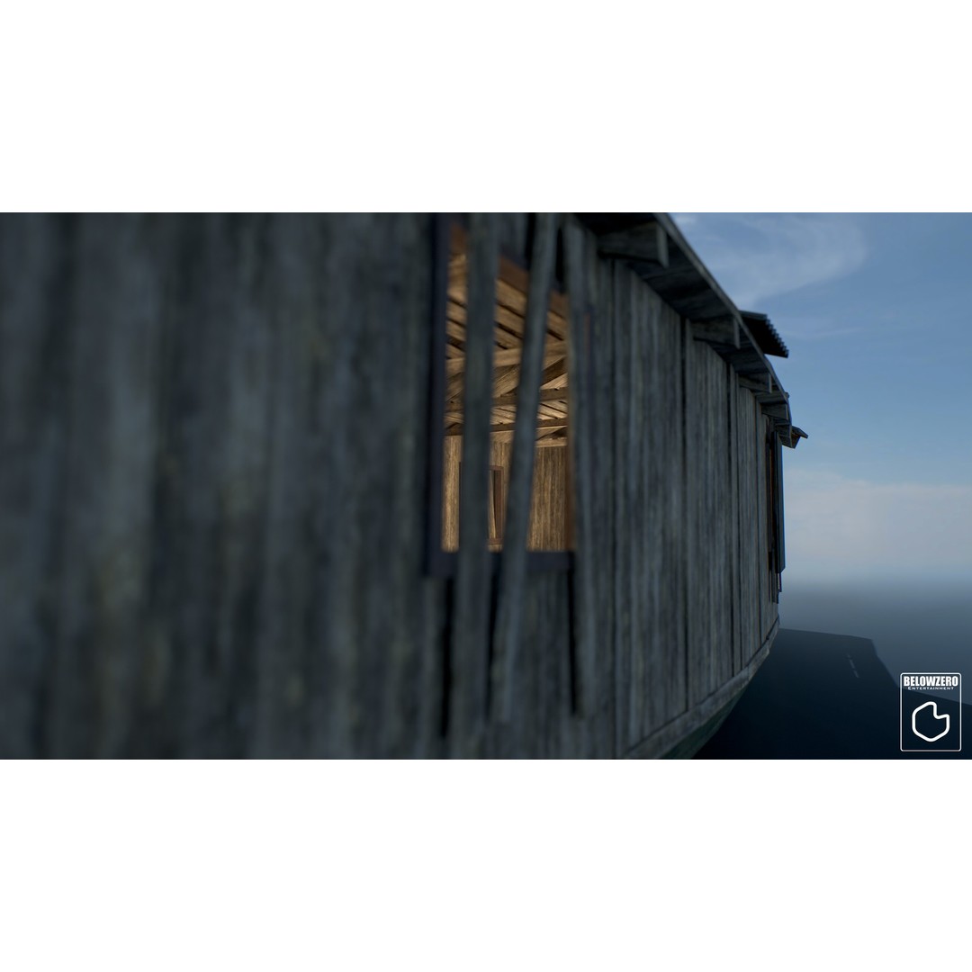 Houseboat 3D Model – Low Poly Historic Watercraft, FBX, Game Ready - View 6