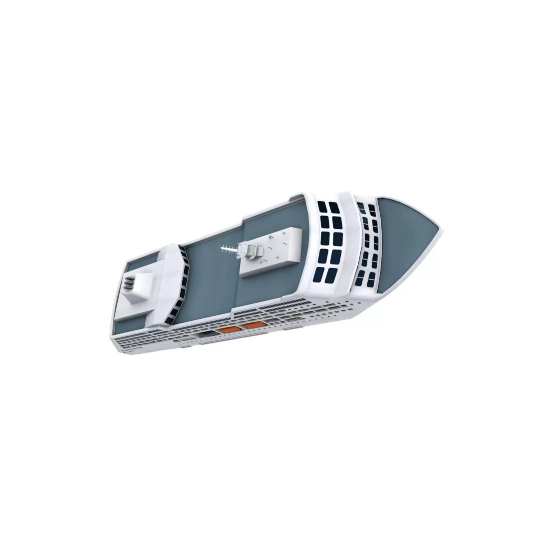 Passenger Cruise Ship 3D Model – High Poly Game Asset, FBX, PBR - View 7